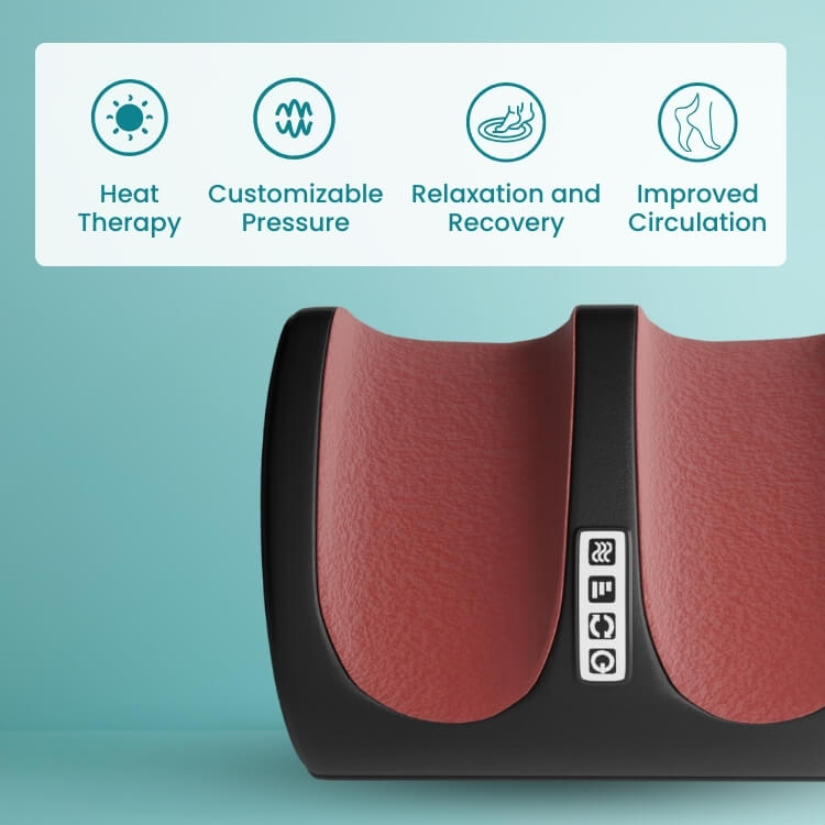 CircuRelief Dual Foot & Calf Massager — Deep Compression, Shiatsu - Desfino