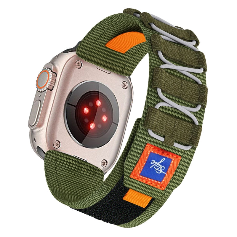 Kirra pleciony nylonowy pasek do zegarka Apple Watch — regulowany pasek 26 mm - Desfino