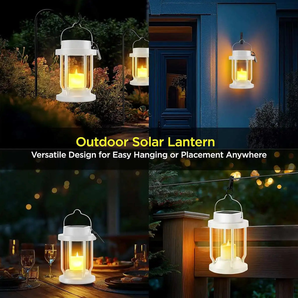 Solar Flameless Candle Lantern Hanging Light | Desfino