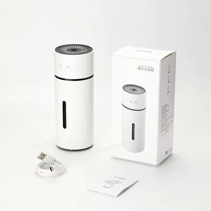 Aerolite genopladelig ultrasonisk rejfugter — kompakt Nanomist-output, LED-stemningslys