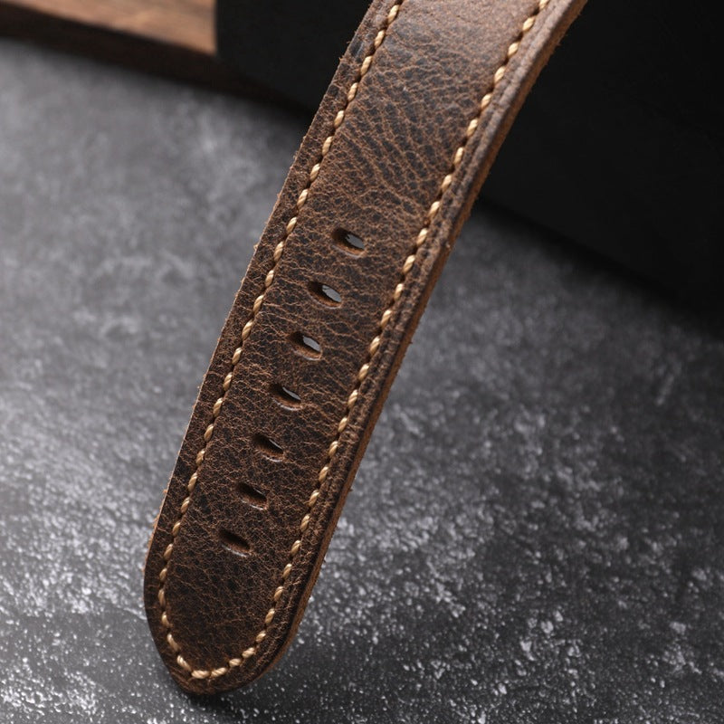 Apple-Watch-Armband — Vollnarben-Rindsleder, Edelstahlschnalle - Desfino