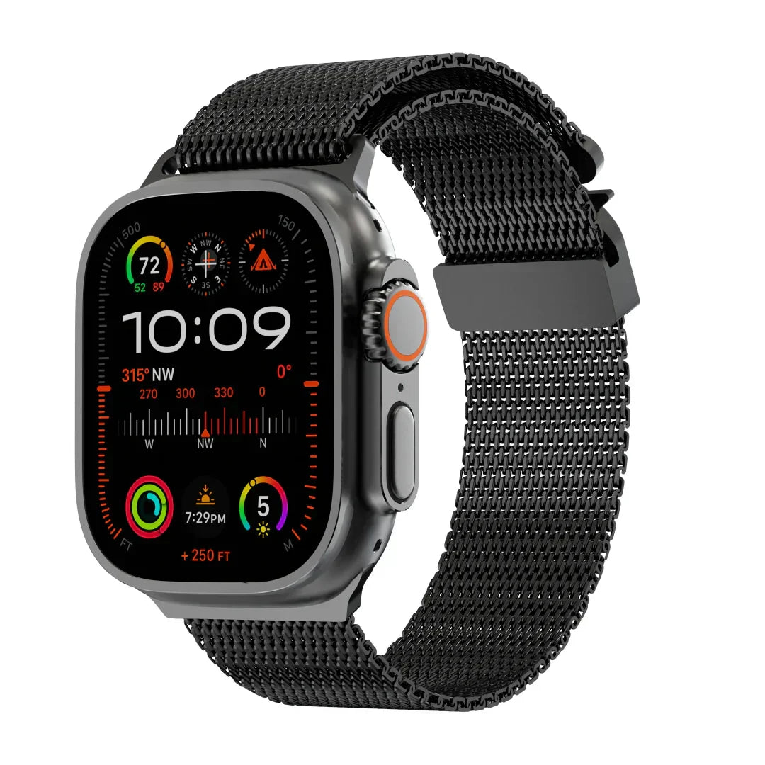 Curea tip buclă milaneză din titan ApexWeave pentru Apple Watch — plasă - Desfino