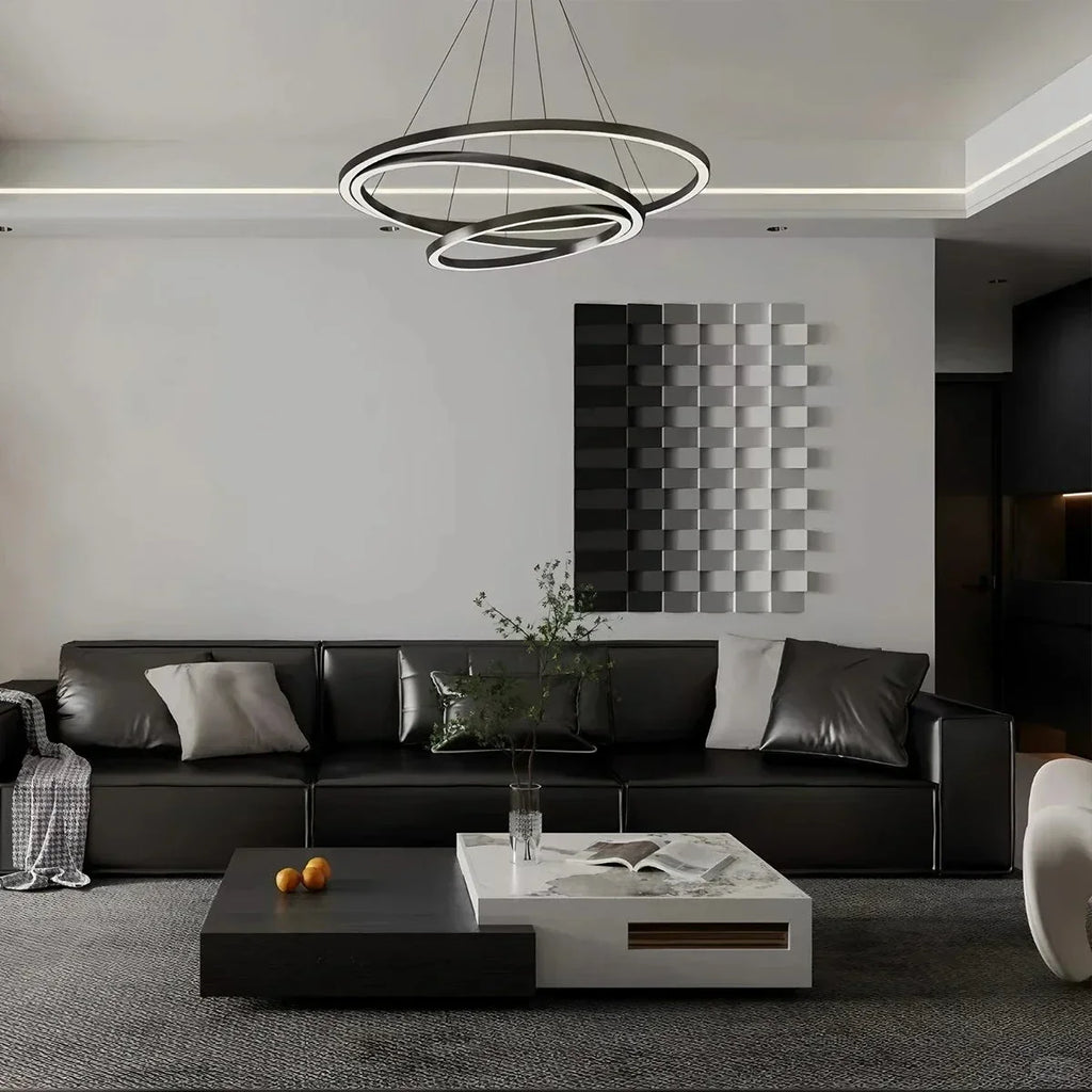 Circle Layered Living Room Chandelier | Desfino