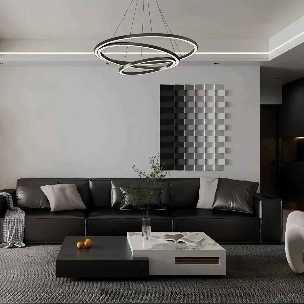 Circle Layered Living Room Chandelier | Desfino