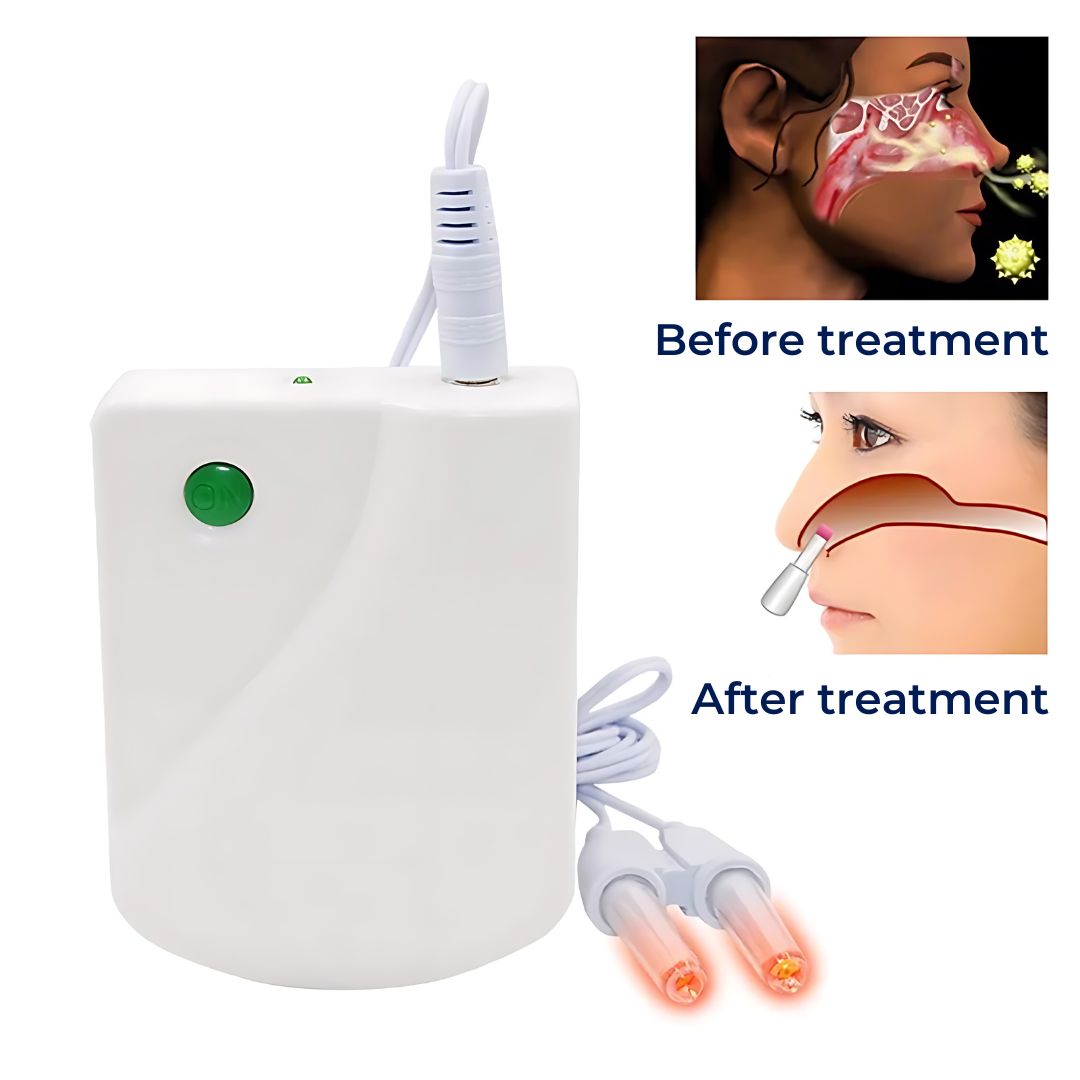 Dispositivo nasal infravermelho NasoGlow para rinite, congestão e corrimento nasal - Desfino