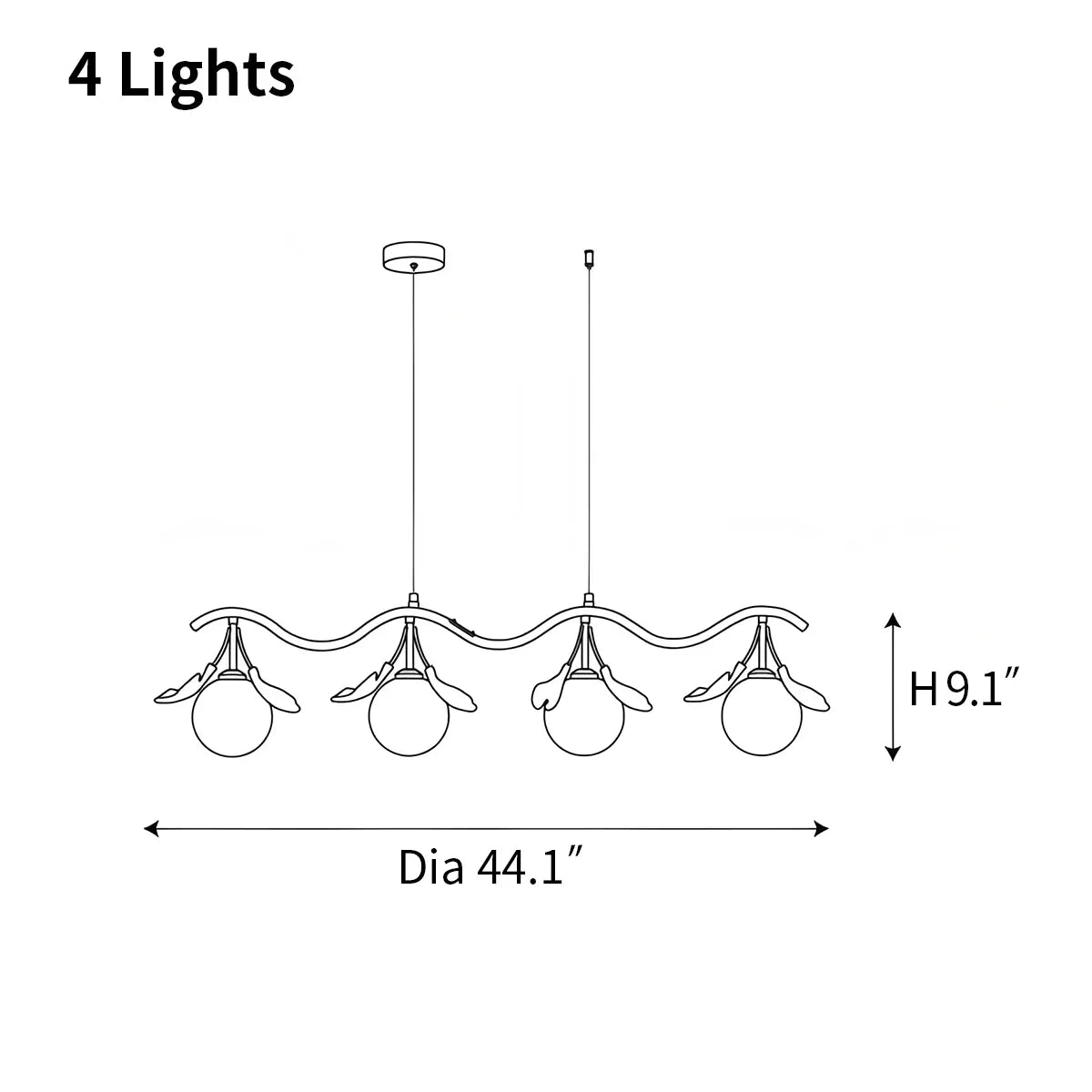 Evander Ginkgo Chandelier for Dining Area | Desfino