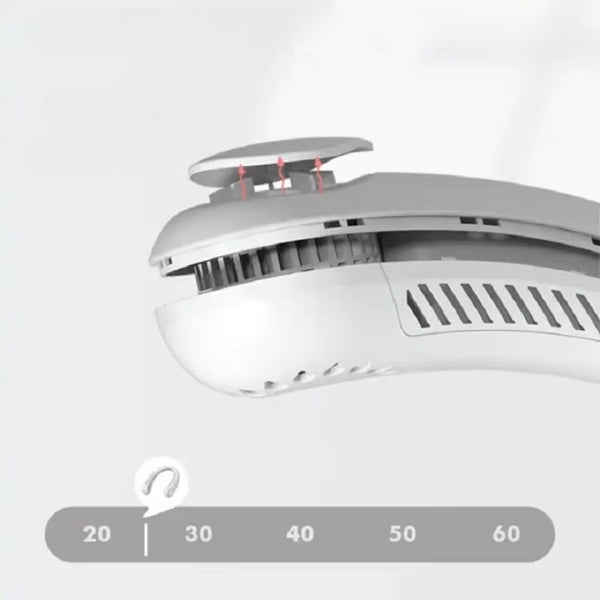 Ventilator de gât reîncărcabil BreezeLoop — fără mâini, baterie de 4000mAh - Desfino