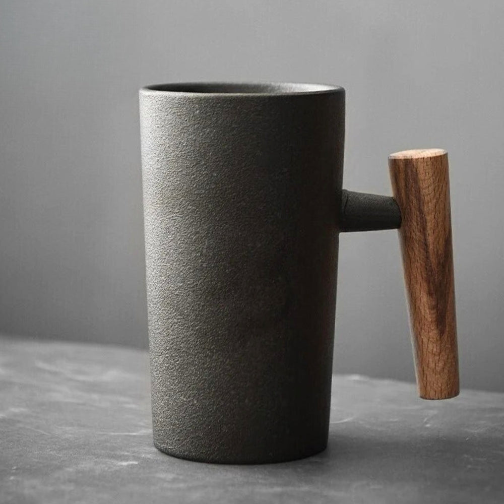Mug à latte en grès TerraNord - Design de la collection Nordic Earth - Desfino