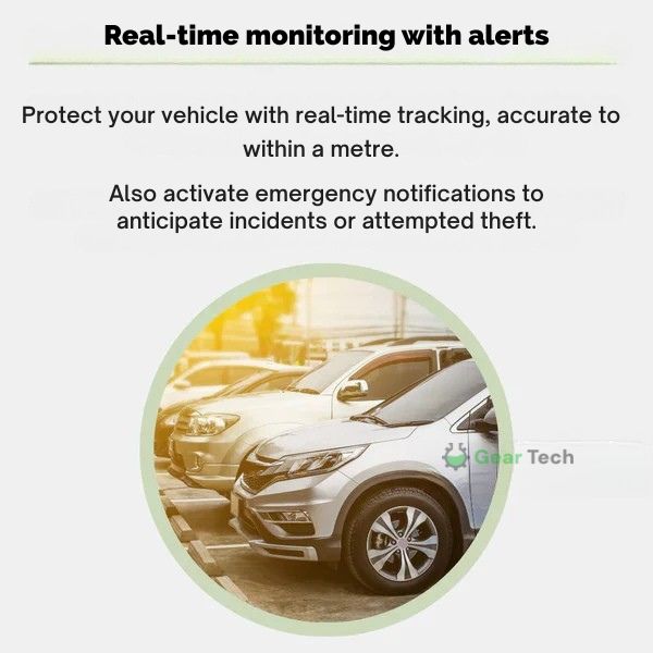 Rastreador GPS para coche iOS — En tiempo real, IP67, sin suscripción | Desfino