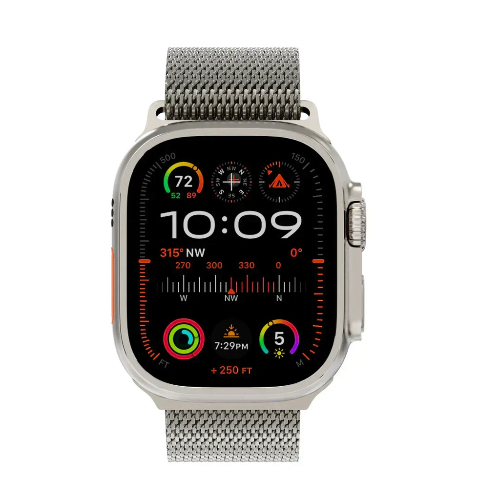 Curea tip buclă milaneză din titan ApexWeave pentru Apple Watch — plasă - Desfino
