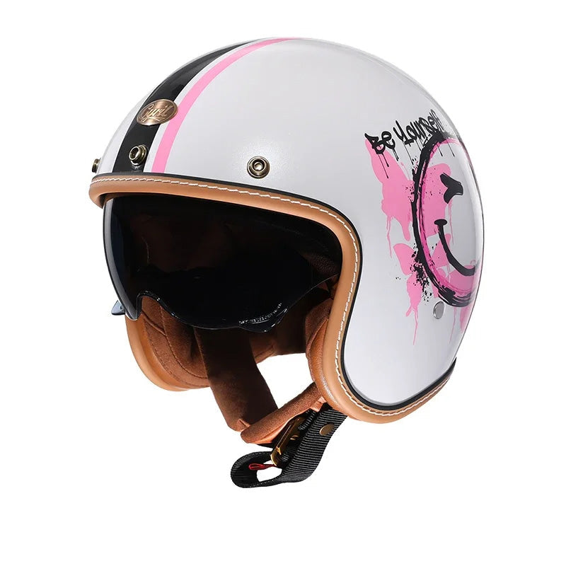 JetLite retro åpen hjelm - DOT- og ECE-godkjent, lett - Desfino