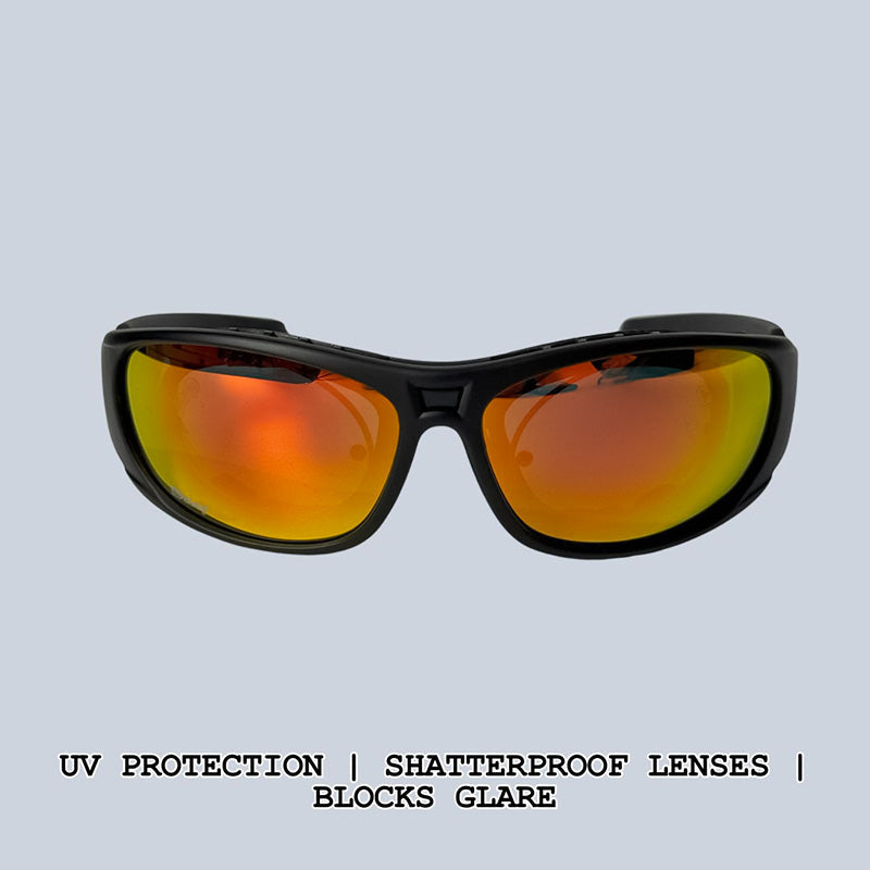 VeloLux Motorradsonnenbrille — UV400-polarisierte Wraparound-Spiegellinsen - Desfino