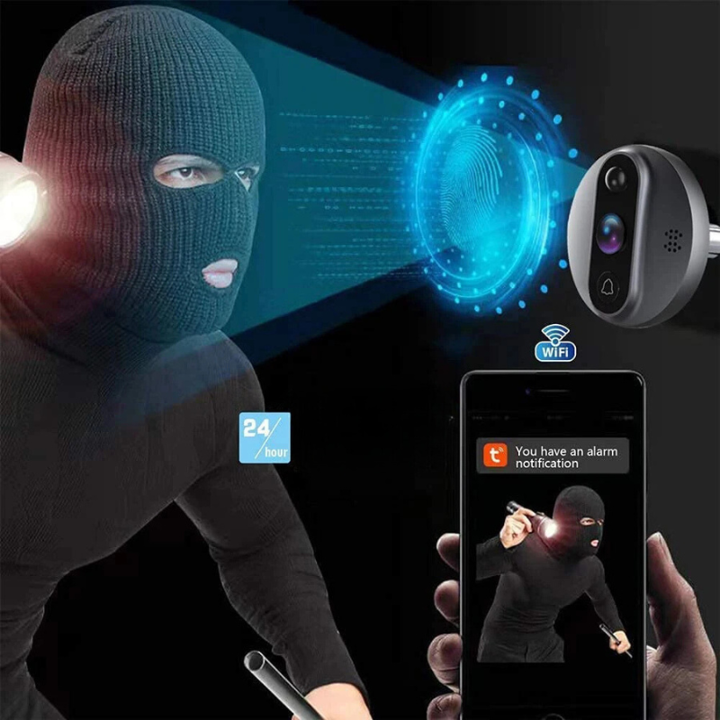 SentinelView slimme deurspion — camera met 3MP en wifi, geschikt voor Alexa - Desfino