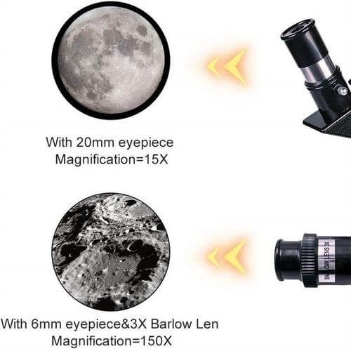 Moonwatcher 150x zoomos távcső, 70mm rekesznyílás, 300mm fókusztávolság, állvány - Desfino