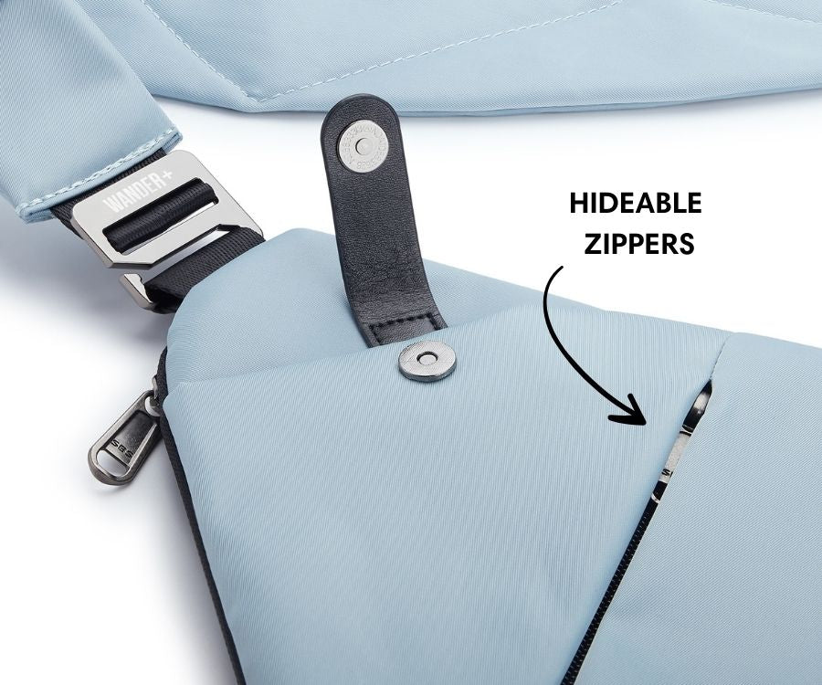 Slim Anti-Theft Travel Bag — Front Carry, Hidden Zippers, Storage - Desfino