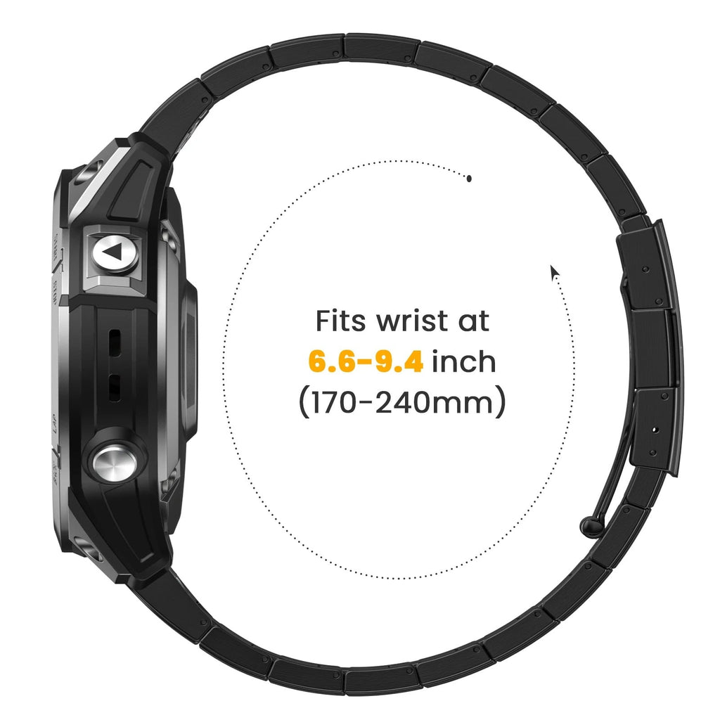 Kireya-titanrem for Garmin Fenix 8, 7X og 6XP — DLC-magnetlås - Desfino
