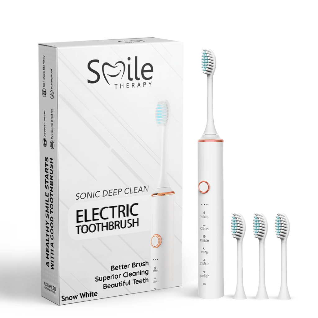 Escova de Dentes Elétrica Sónica 6-em-1 — 6 Modos, Intensidade Ajustável - Desfino