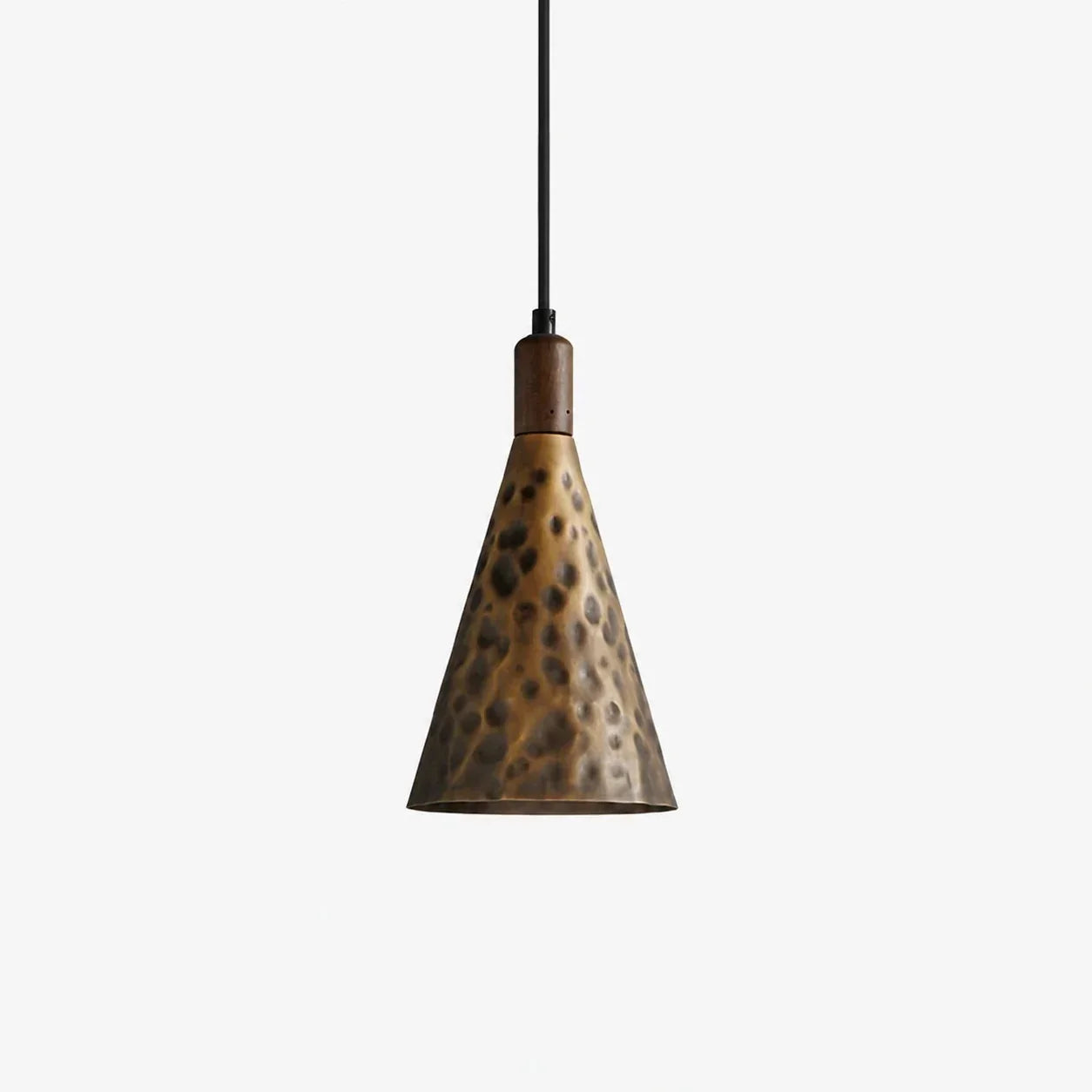 Industrial Hammered Copper Pendant Light