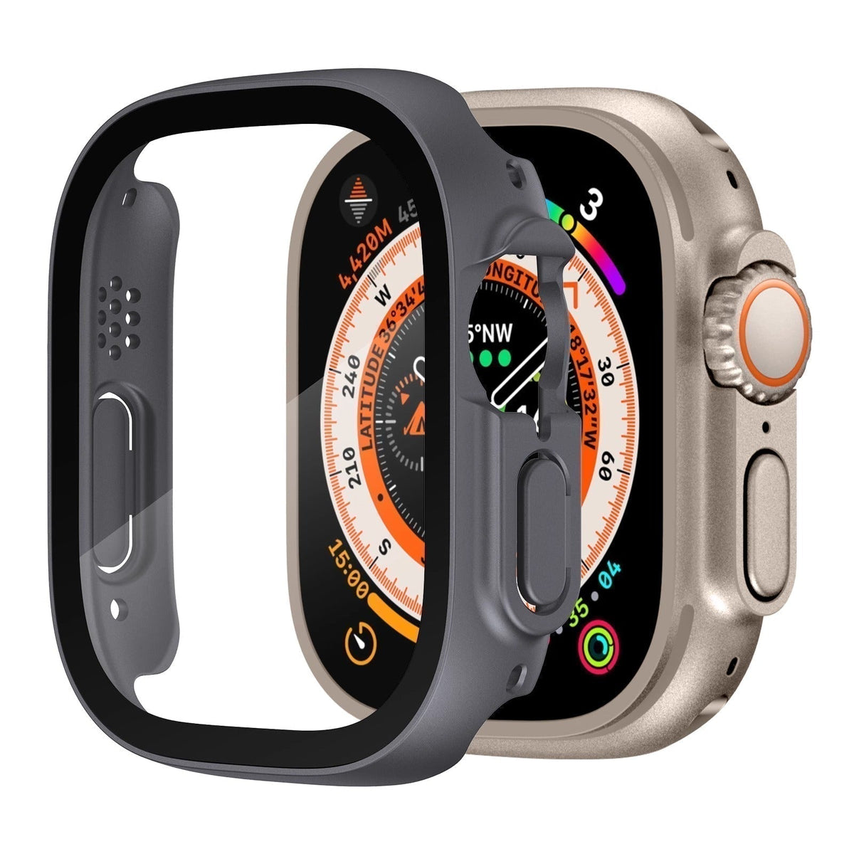 AstraGuard Apple Watch Ultra-fodral — tunt skärmskydd - Desfino
