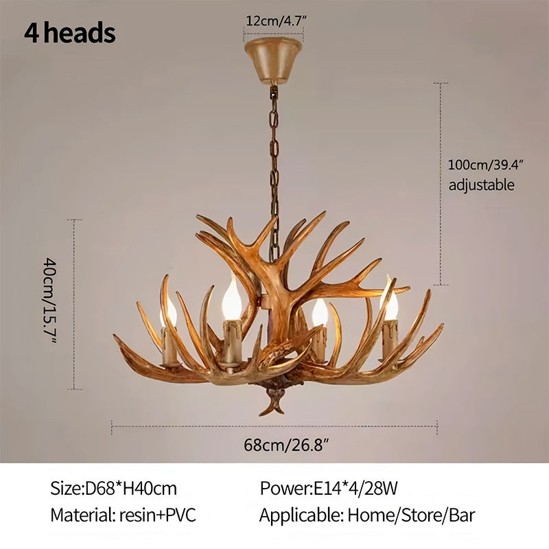 Antler Shape Resin Chandelier for Living Room | Desfino