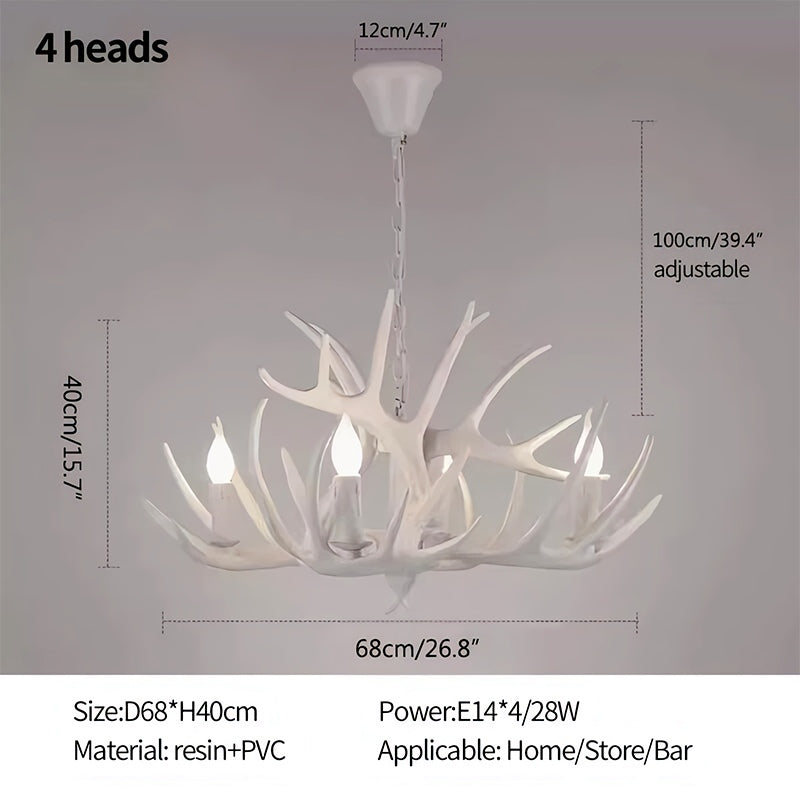 Antler Shape Resin Chandelier for Living Room | Desfino