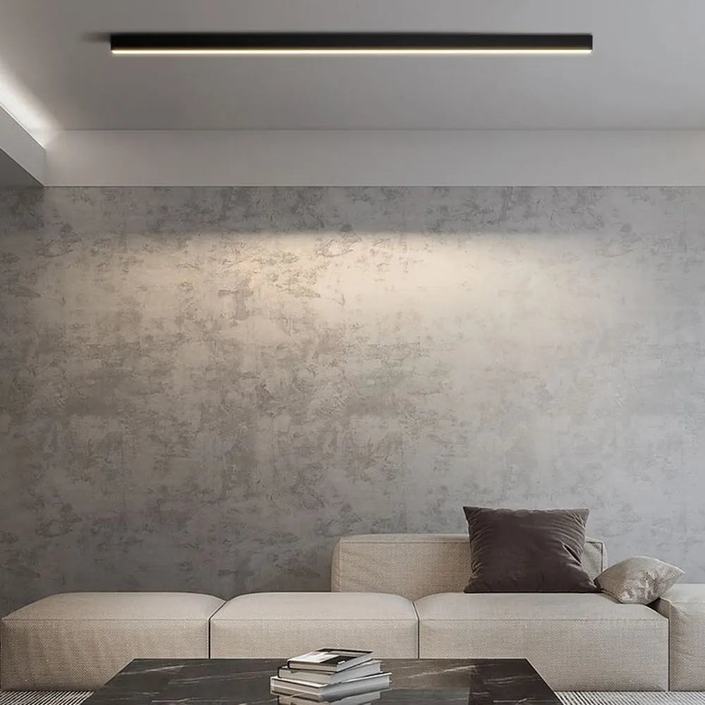Noirline Black Linear Flush-Mount Light — Adjustable 3-Colour - Desfino