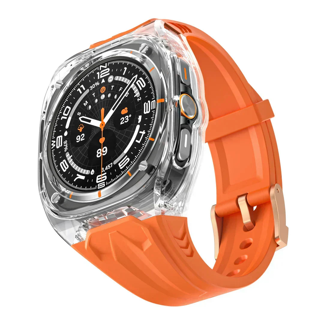 Kit de adaptação Lumeo para Galaxy Watch Ultra — Caixa fina em TPU e bracelete de silicone - Desfino