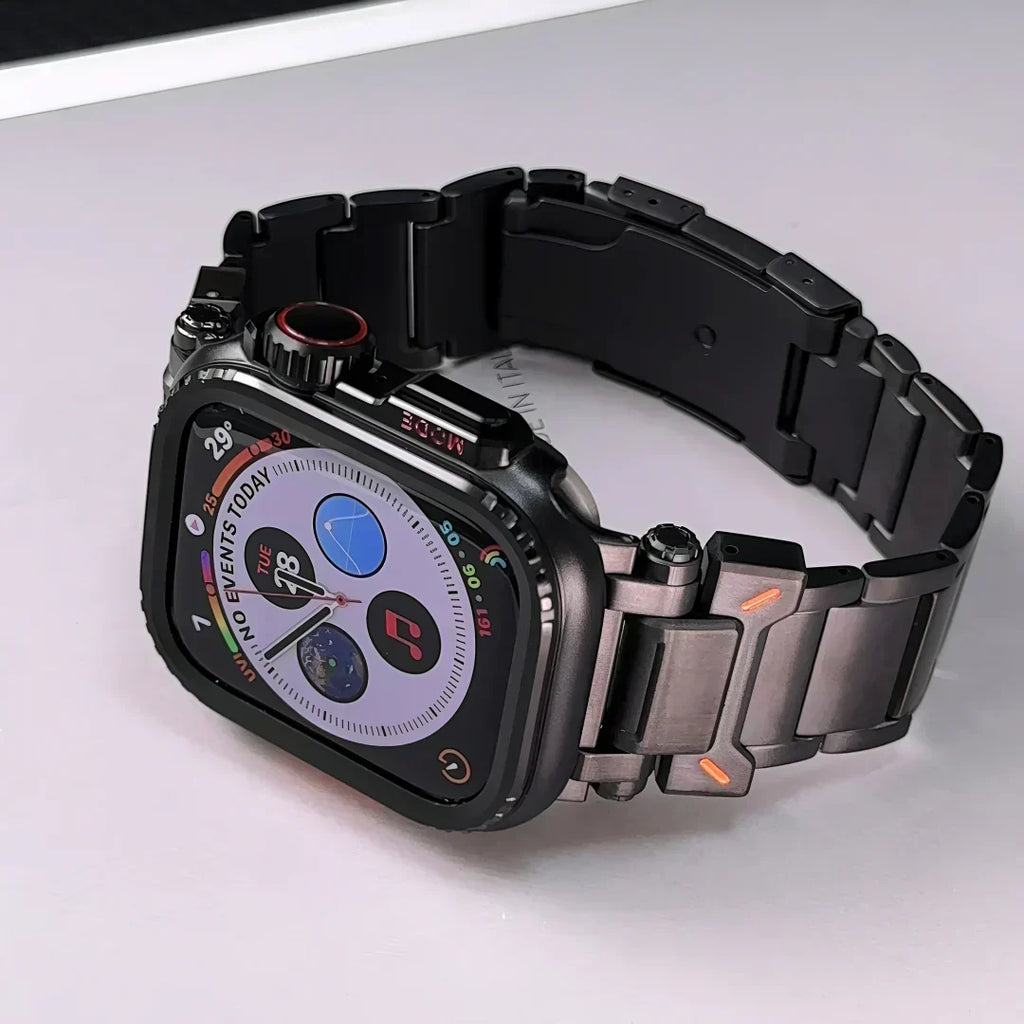 מגן קשיח ל־Apple Watch מבית AeroGuard — סגסוגת אלומיניום מלאה