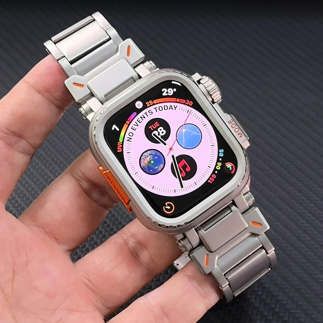 Caixa de liga de alumínio AeroGuard — Proteção total para Apple Watch - Desfino