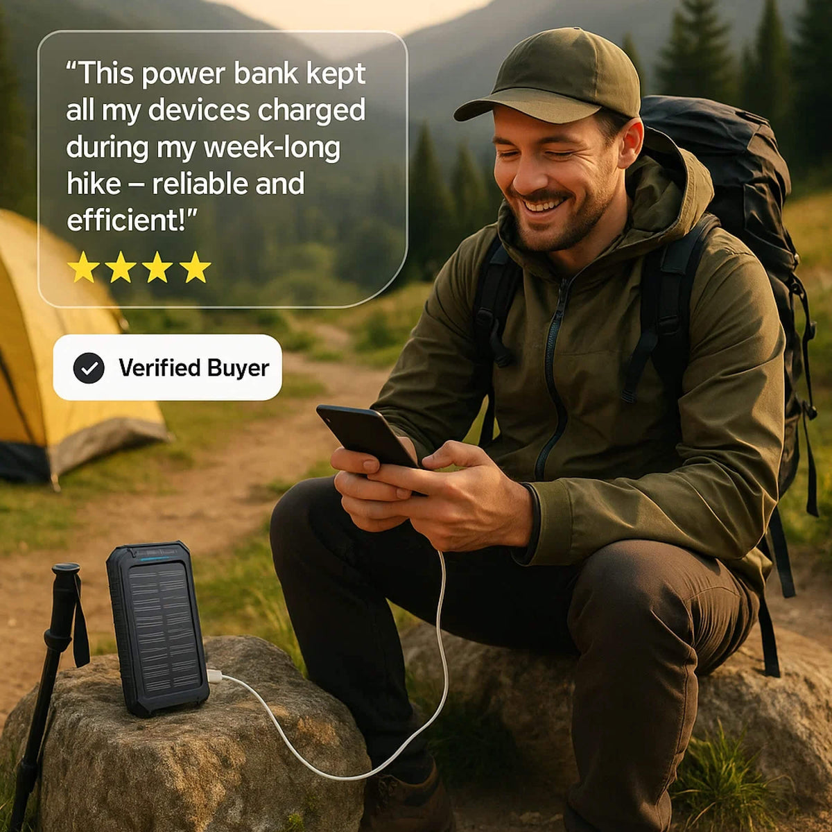 LumaCharge Peak 50000mAh Solar Power Bank — Waterproof, Dual USB - Desfino