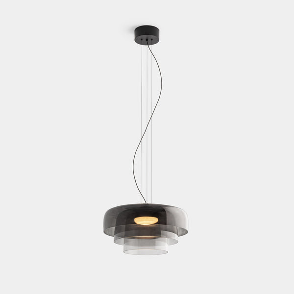 FjordLumen pendellampe i glas — varmt LED-lys, norsk håndværksdesign - Desfino