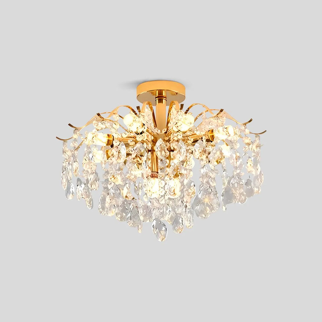 French Vintage Crystal Ceiling Chandelier | Desfino