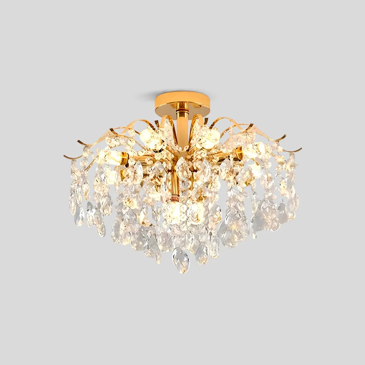 French Vintage Crystal Ceiling Chandelier | Desfino