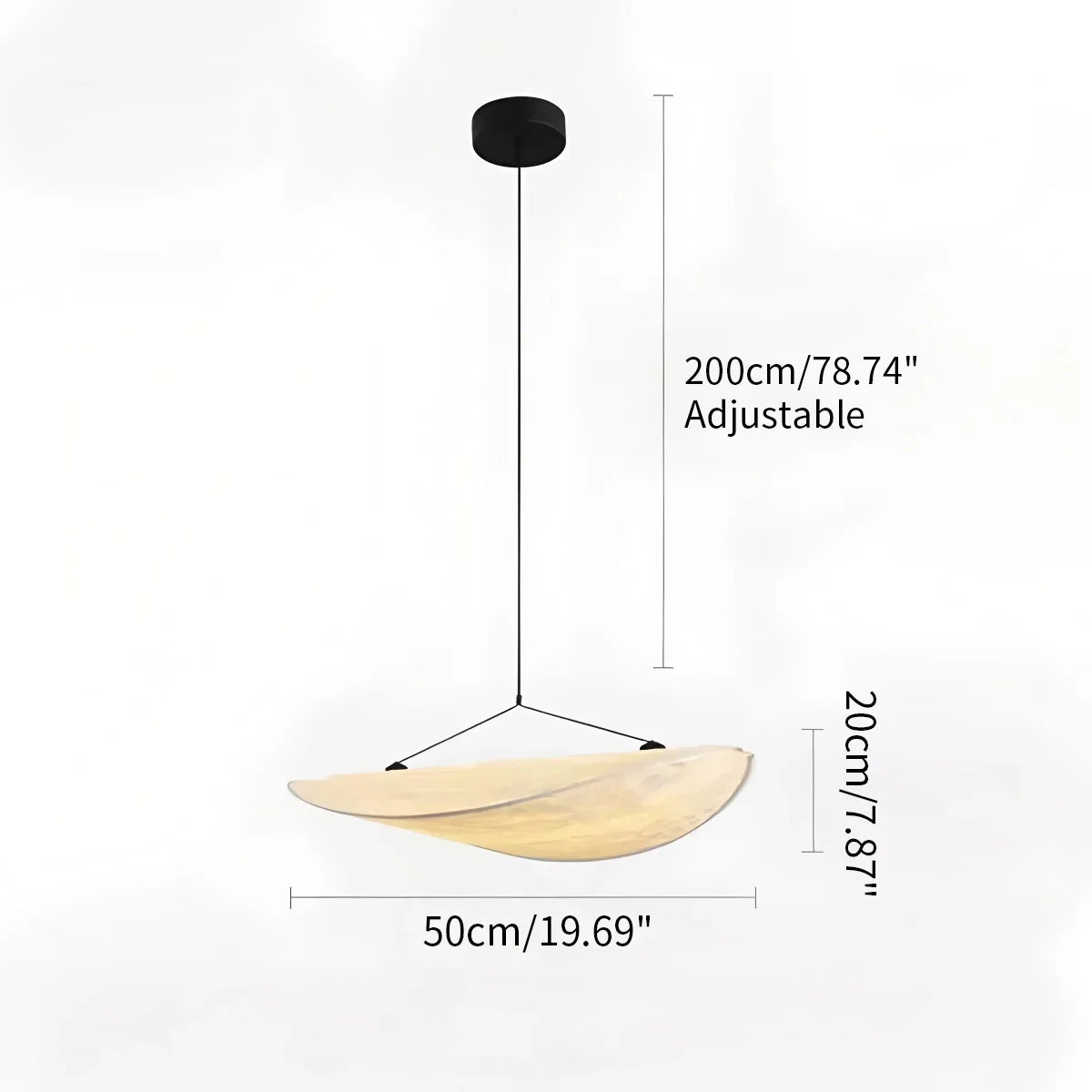 Zen Art Cloud Shape Silk Pendant Light for Living Room | Desfino