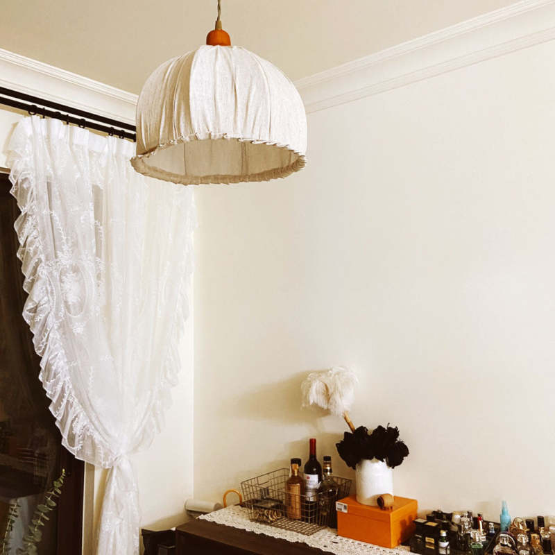 Nordia Lniana lampa wisząca — ciepła biała dioda LED, styl skandynawski - Desfino