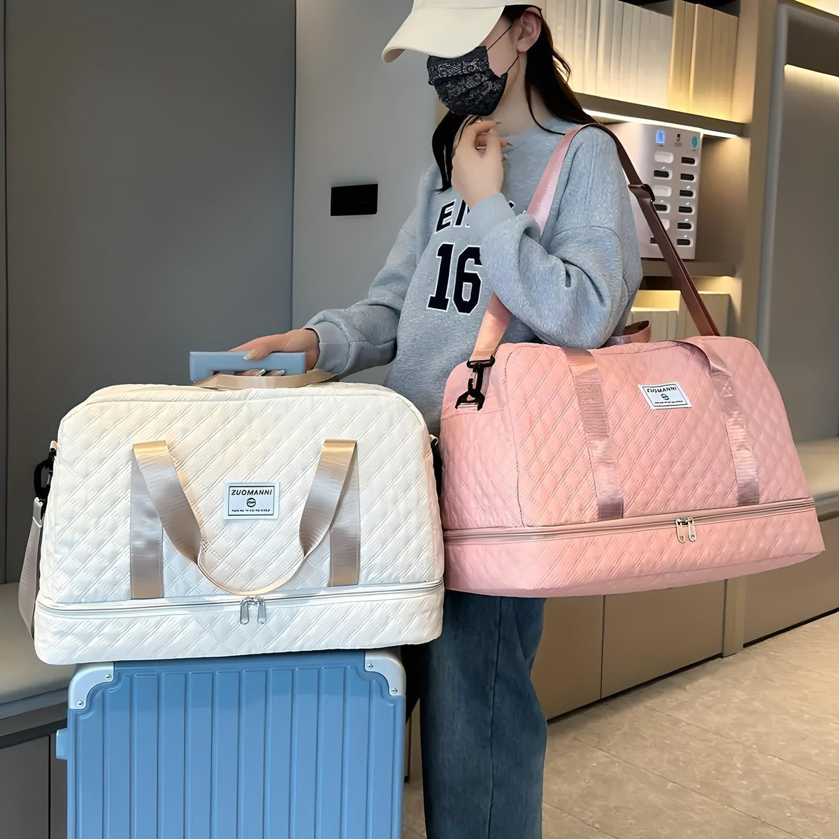 Borsa da viaggio Voyager — 40 L, resistente all'acqua e con più tasche - Desfino