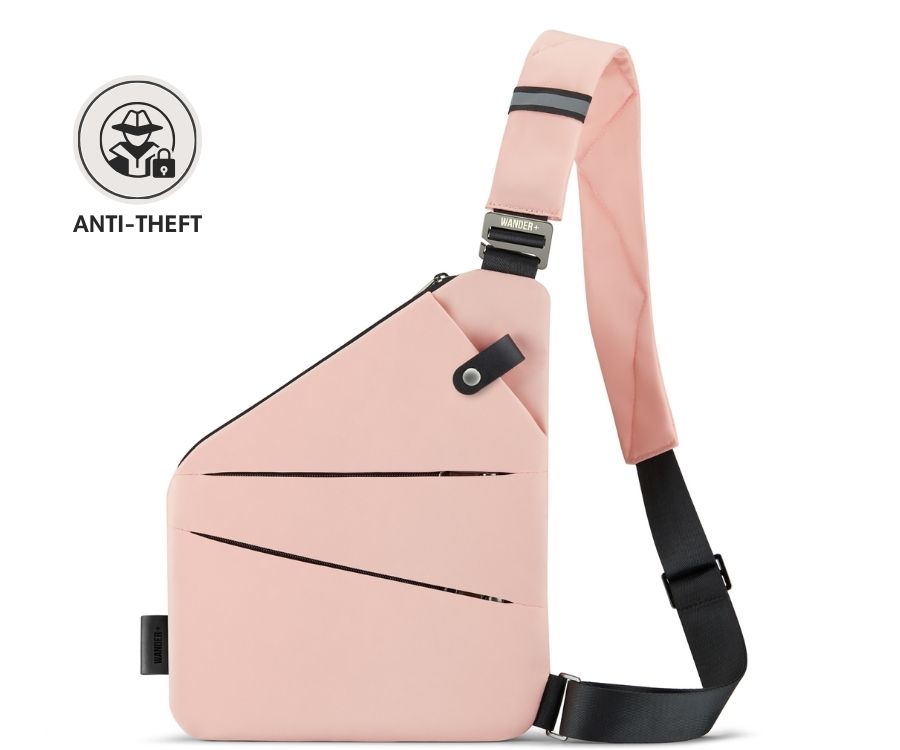 Slim Anti-Theft Travel Bag — Front Carry, Hidden Zippers, Storage - Desfino