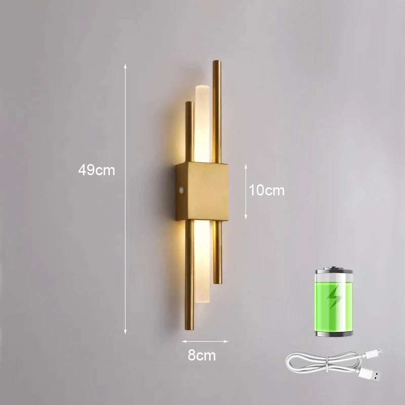 Bezdrátové nástěnné LED svítidlo AstraBeam — dobíjení přes USB, teplé světlo - Desfino