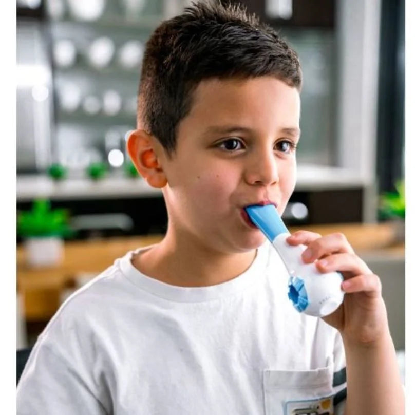 Antrenor respirator portabil AeroPulse — Inspir ghidat, expir cu rezistență - Desfino