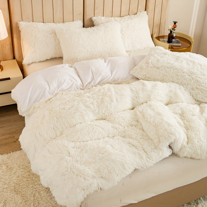 Juego de ropa de cama de felpa Velora de 3 piezas — Comodidad ultrasuave para todas las estaciones - Desfino