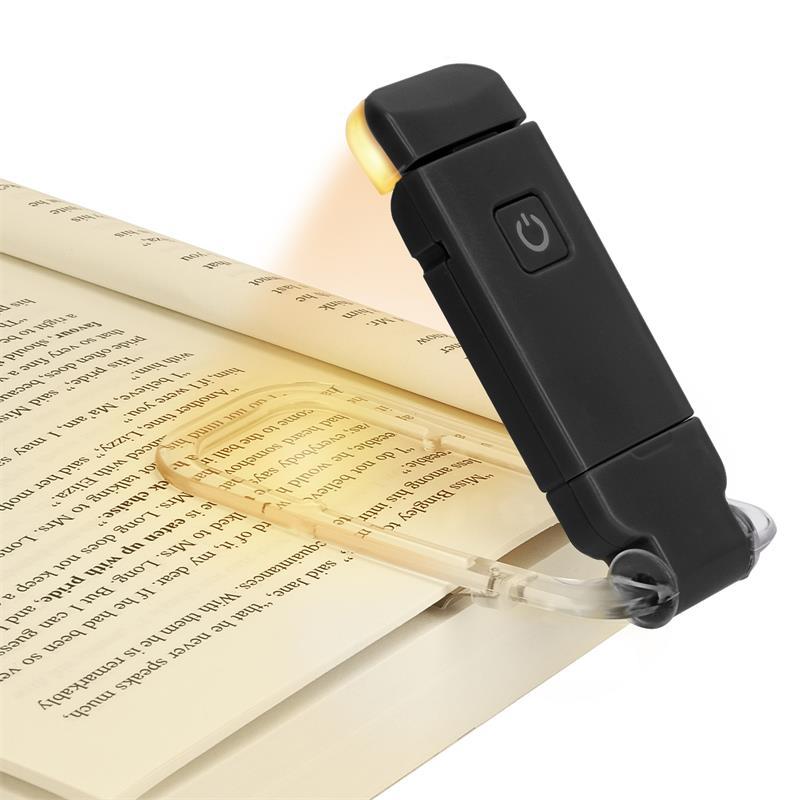 LumaLeaf per USB aufladbare LED-Buchleuchte mit Clip, verstellbar - Desfino