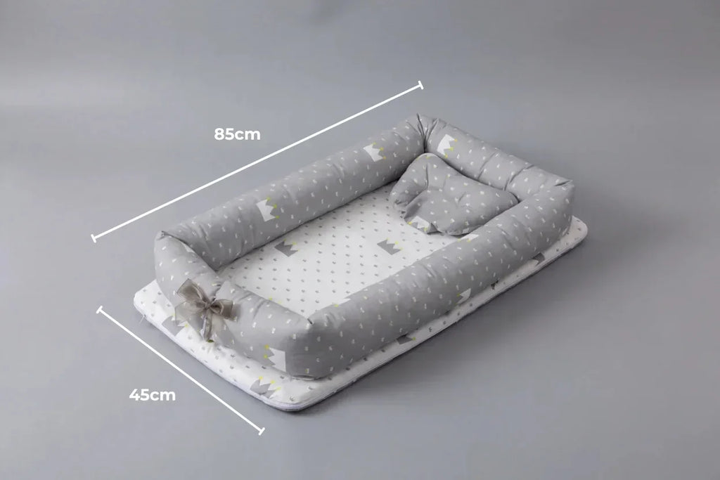 Breathable Cotton Baby Nest Lounger — Ultra-Soft Contoured Sleeping Pad