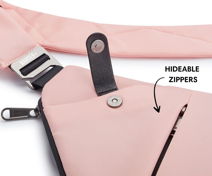 Slim Anti-Theft Travel Bag — Front Carry, Hidden Zippers, Storage - Desfino