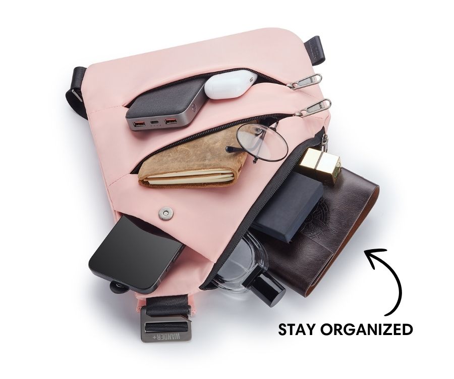 Slim Anti-Theft Travel Bag — Front Carry, Hidden Zippers, Storage - Desfino