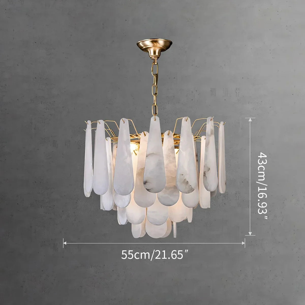 Modern Luxury Multi-layer Spanish Alabaster Chandelier | Desfino