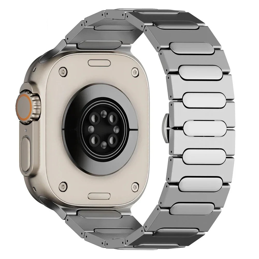 Aureon titanium armband — Apple Watch Ultra 1/2, vlindersluiting 49mm - Desfino