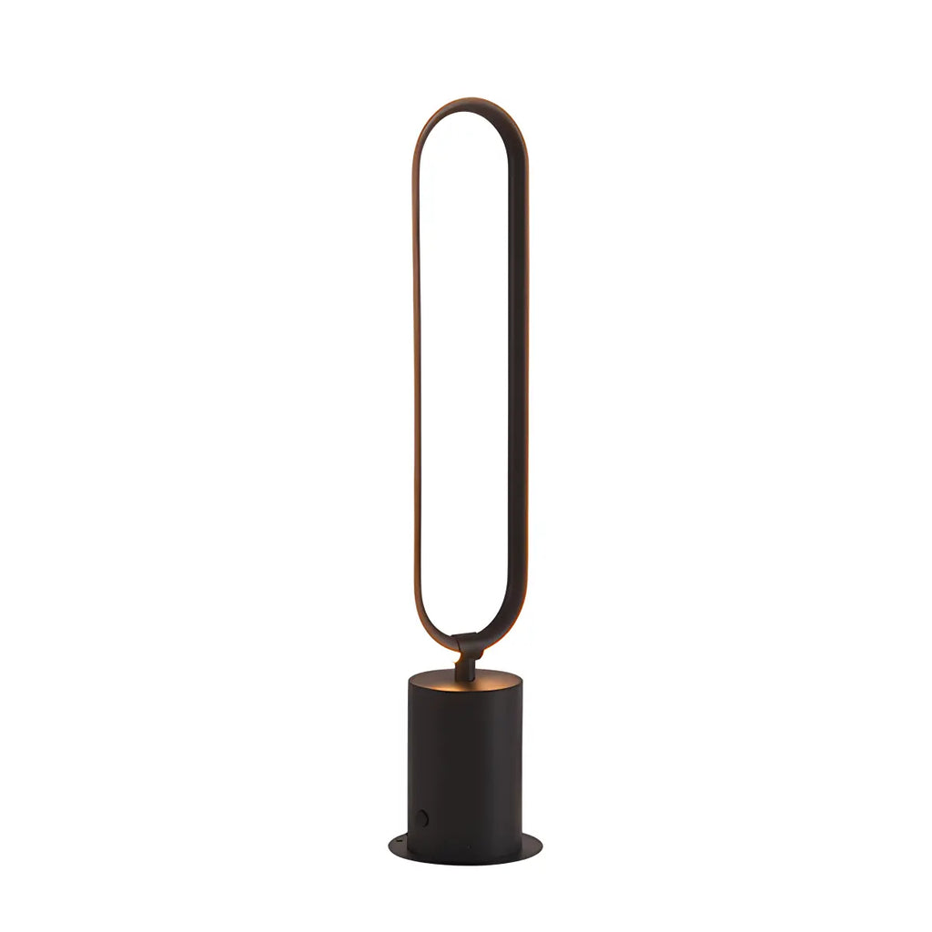 Outdoor Black Oval LED Lawn Light | Desfino