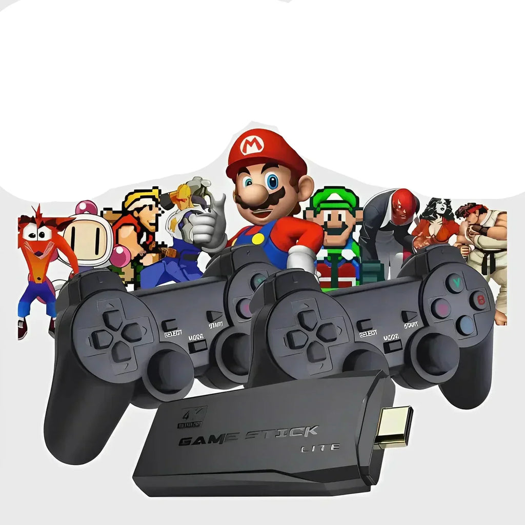Vanta retrospel-konsol med 64 GB - över 20 000 spel, 4K, 2 trådlösa handkontroller - Desfino