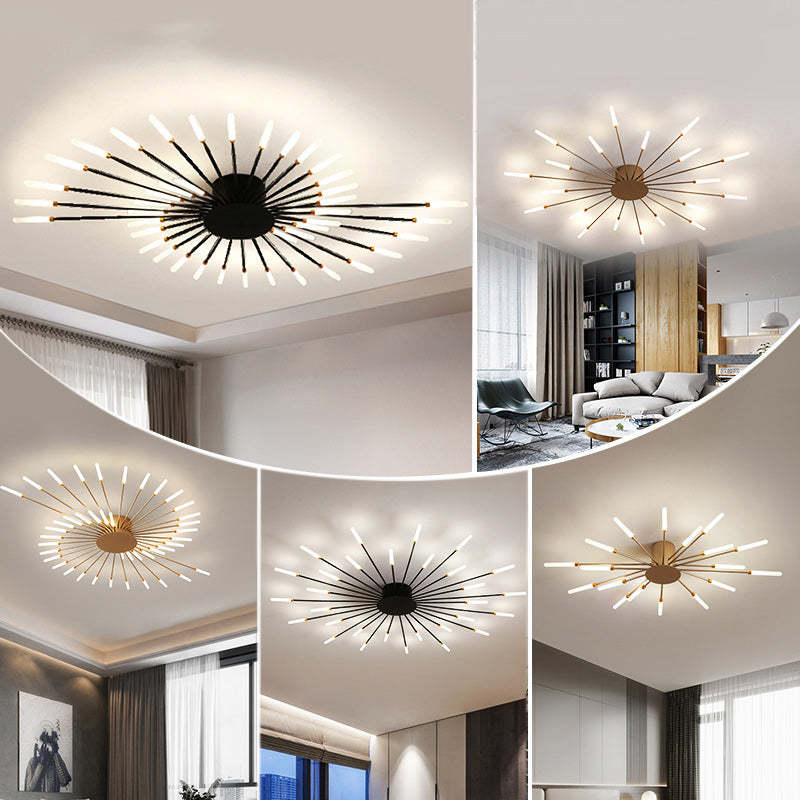 Nowoczesna lampa sufitowa LED Asterra — wbudowane oświetlenie, minimalistyczny styl - Desfino