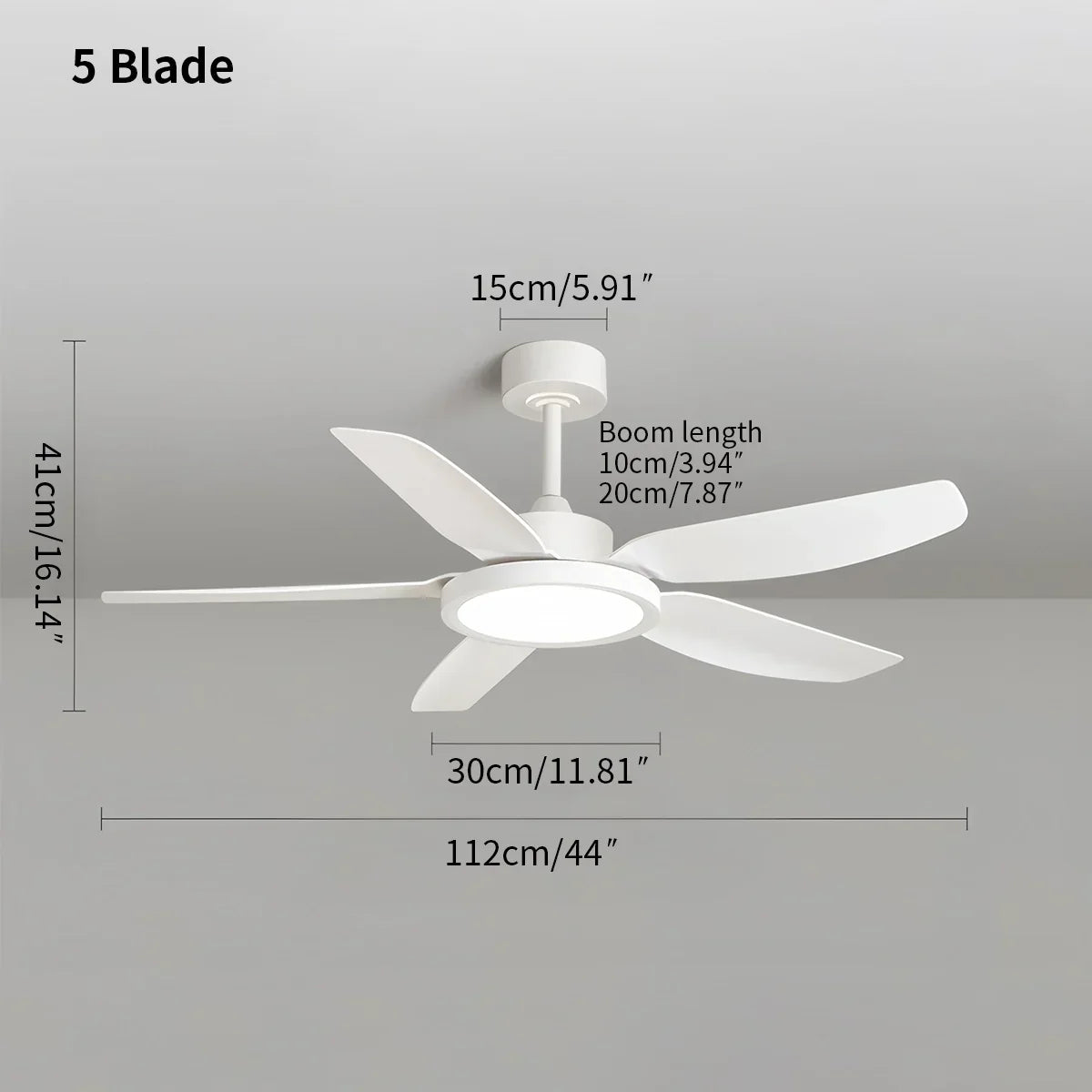 Modern White Ceiling Fans with Lights and Remote | Desfino